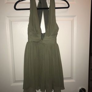 Olive Green Chiffon dress